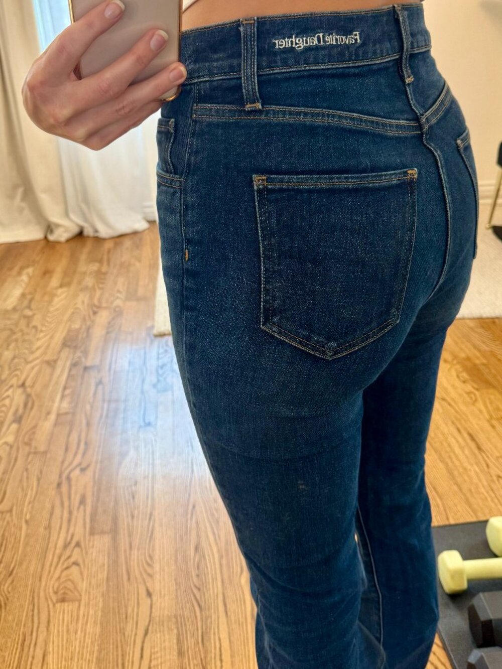 Favorite Daughter The Valentina Super High Rise Mini Boot Jeans in Woodside, 29 - Picture 3 of 5